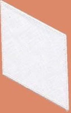 Lochrandmotiv weiße Raute