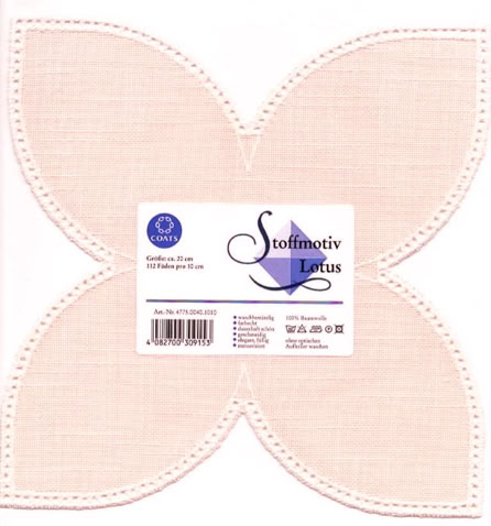 Motiv Lotus mit Lochrand lachs