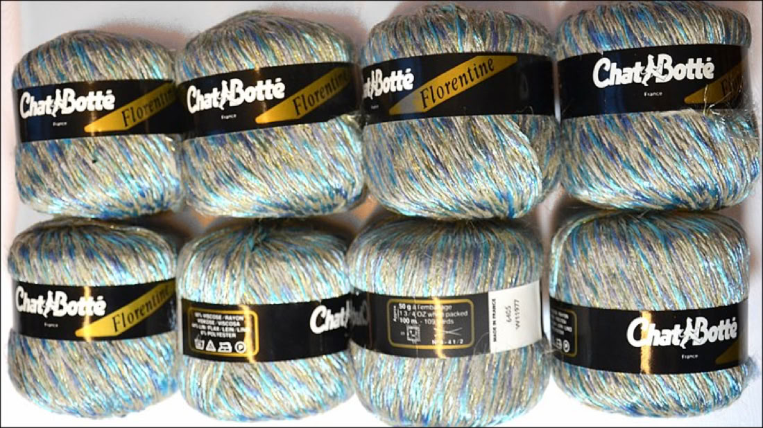 Chat Bottè Leinen + viskose in türkis lila