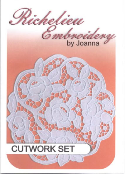 vorgezeichnetes Richelieu Motiv mit Stickanleitung ohne Garn von Joanna