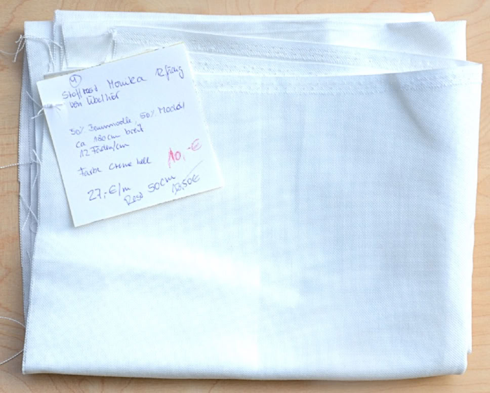 Stoffrest 12 fädig, creme hell